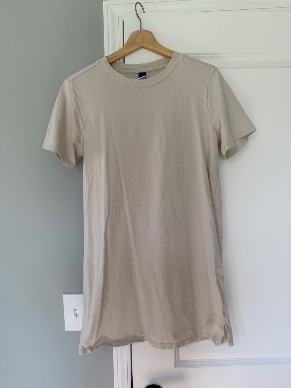 Old Navy Beige Mini T-Shirt Dress